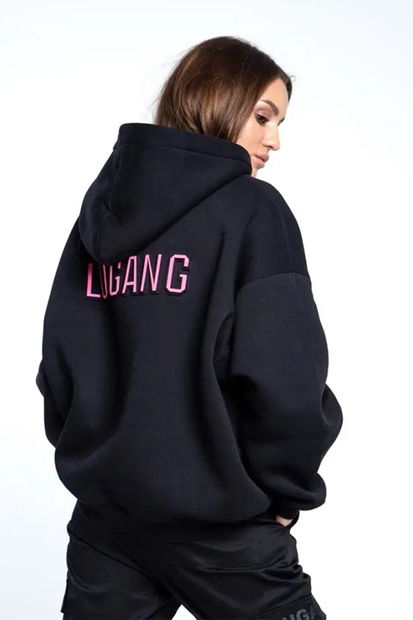 Худи черный с розовым